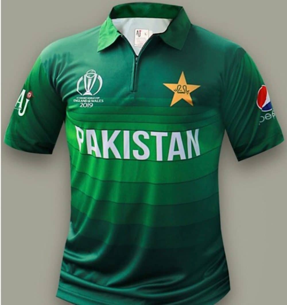 Homme Pakistan T-shirt coupe du monde de cricket 2019 Barcode Tee Drapeau Patriotique Top 