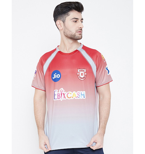 100% Kings Xl Punjab IPL 2019 Cricket T-Shirt Mens 