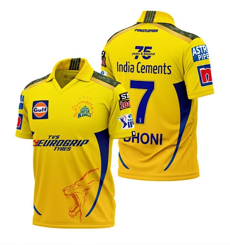 2022 Chennai Super Kings Official Player Jersey