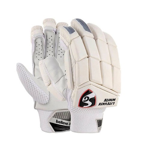 SG Litevate White batting Gloves