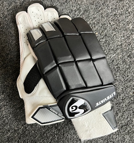 SG Litevate Black Batting Gloves