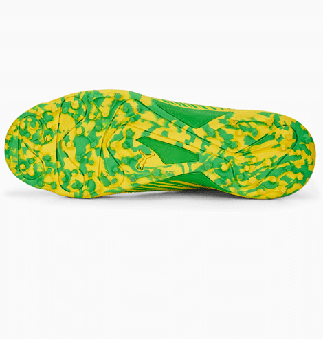 Puma 22 FH Rubber Vibrant Yellow Green Cricket Shoes