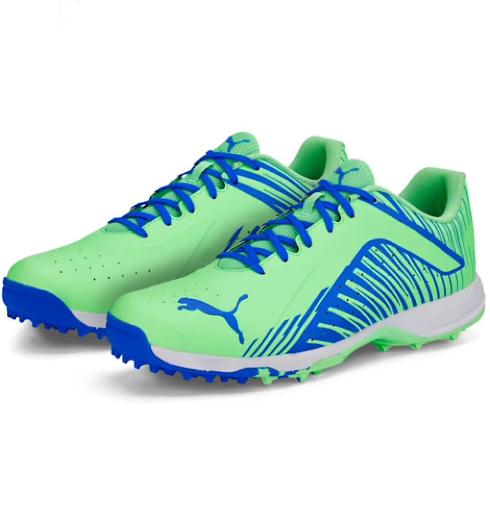 PUMA 22 FH Rubber Elektro Green Cricket shoes