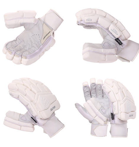 SG Hilite White Batting Gloves